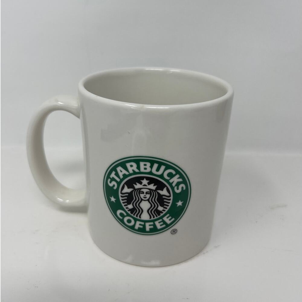 Starbucks 2004 Original Green Logo Coffee Tea Mermaid Siren White Mug Cup